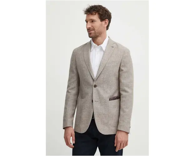 Michael Kors geaca de lana culoarea bej, MK0BL01037