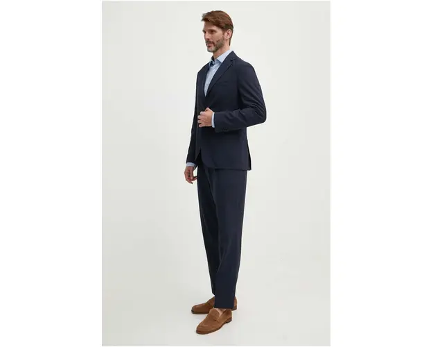 BOSS costum din amestec de lana culoarea bleumarin, uni, 50514640