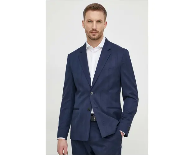 Sisley sacou barbati, culoarea albastru marin