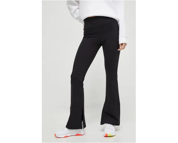 Dkny colanti femei, culoarea negru, neted