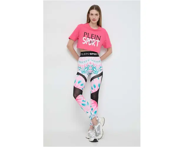 PLEIN SPORT colanti femei, culoarea roz, modelator