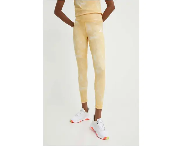 adidas Performance leggins de antrenament Training Essentials culoarea galben, modelator, IS4239