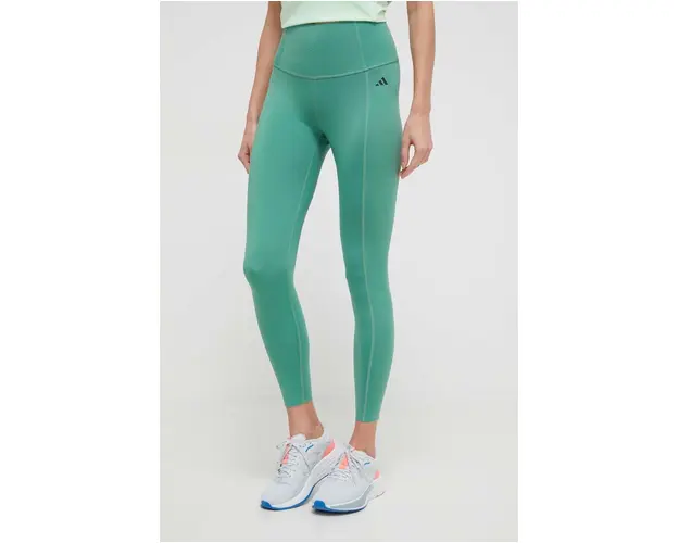 adidas Performance colanti de antrenament Optime Power culoarea verde, uni IT6747