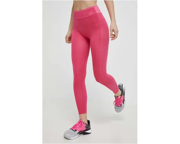 United Colors of Benetton colanti femei, culoarea roz, neted