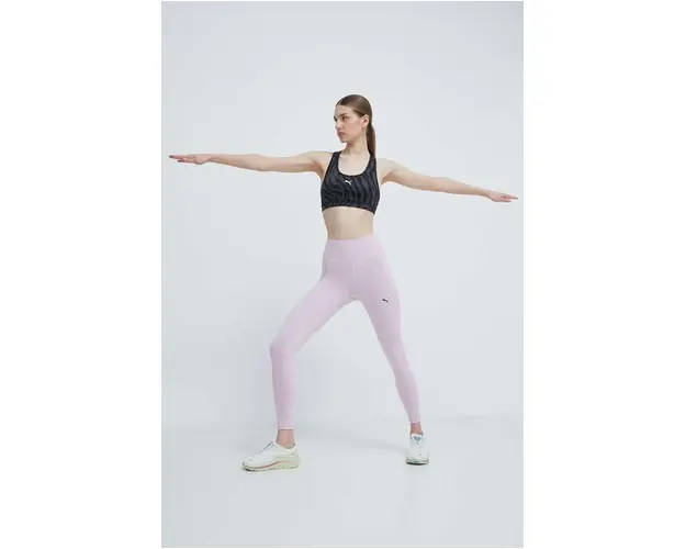 Puma jambiere de yoga STUDIO FOUNDATION culoarea roz, uni, 524847