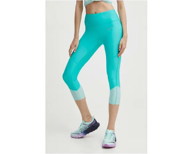 Mizuno leggins de alergare Impulse Core culoarea turcoaz, modelator, J2GBB207