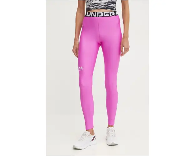 Under Armour leggins de antrenament HG Authentics culoarea negru, cu imprimeu, 1383559