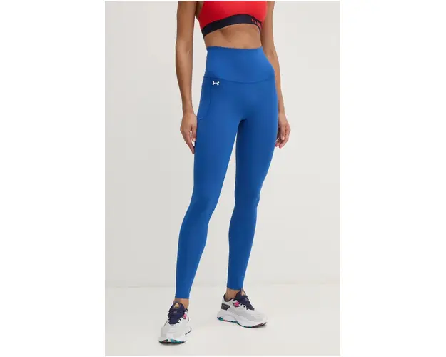 Under Armour leggins de antrenament Motion culoarea albastru marin, neted