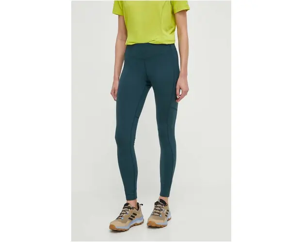 Montane leggins sport Ineo Lite femei, culoarea verde, neted, FILPR15