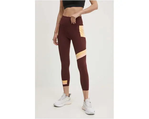 Rip Curl leggins sport Revival femei, culoarea bordo, modelator