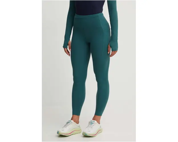 P.E Nation leggins de antrenament Recalibrate culoarea verde, neted, 233G005