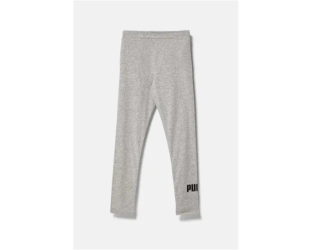 Puma leggins copii ESS Logo Leggings G culoarea gri, cu imprimeu