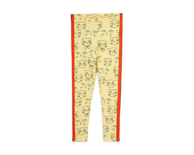 Mini Rodini colanti copii Cathlethes culoarea galben, cu imprimeu