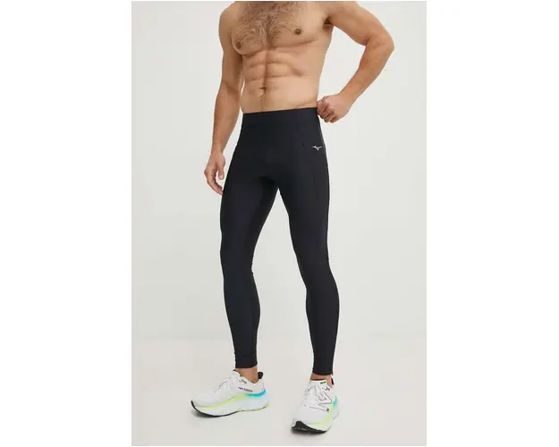 Mizuno leggins de alergare Impulse Core culoarea negru, neted, J2GBB013