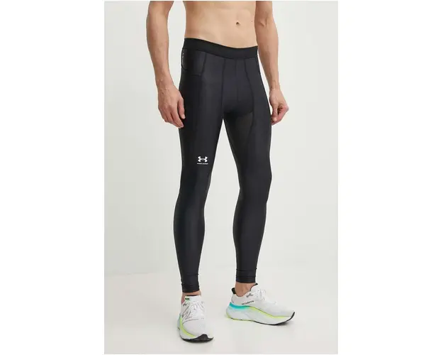 Under Armour leggins de antrenament Iso-Chill culoarea negru, neted