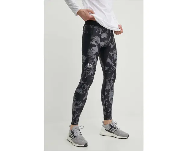 Under Armour leggins de antrenament HeatGear Iso-Chill Printed culoarea negru, modelator