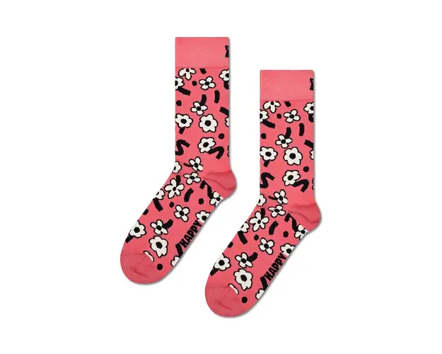 Happy Socks sosete Dancing Flower Sock culoarea roz