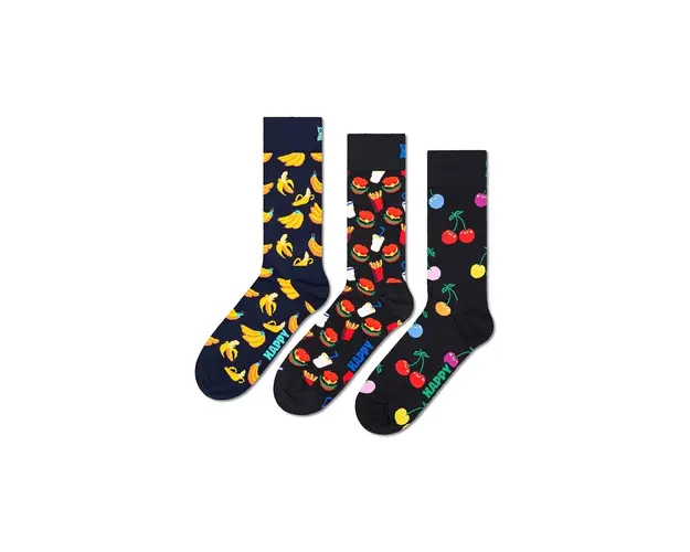 Happy Socks sosete Classic Banana 3-pack culoarea negru