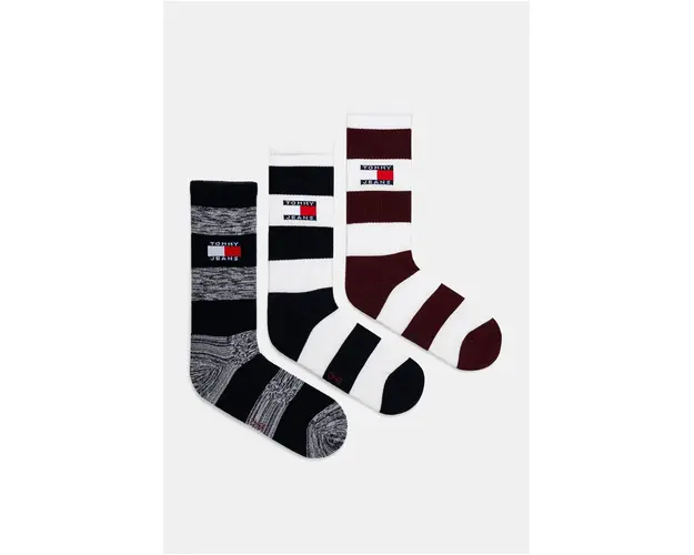 Tommy Jeans sosete 3-pack culoarea albastru marin, 701229896