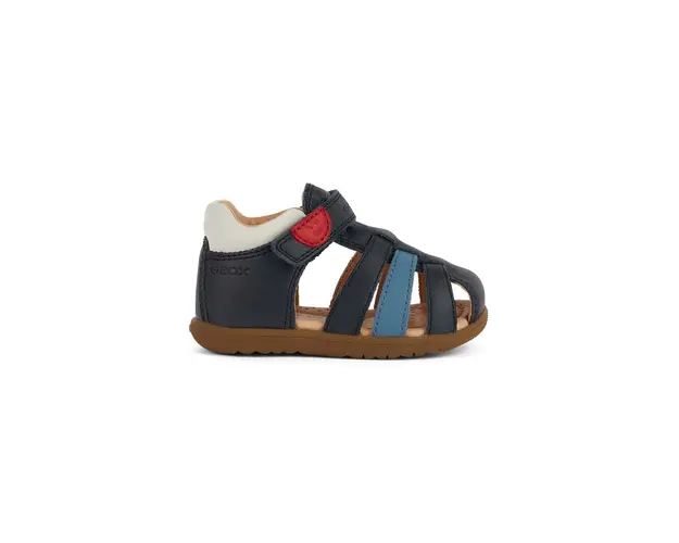Geox sandale din piele pentru copii SANDAL MACCHIA culoarea albastru marin