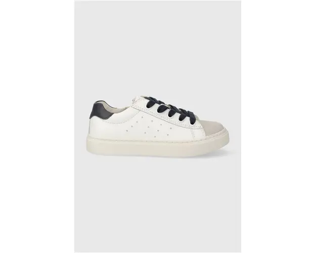 Geox tenisi din piele copii NASHIK culoarea alb