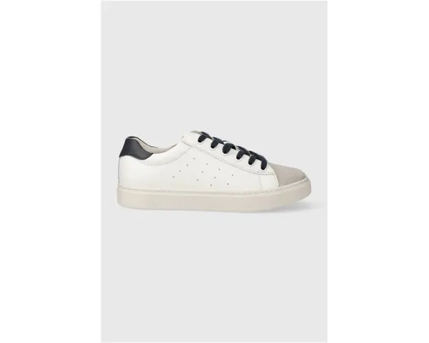 Geox tenisi din piele copii NASHIK culoarea alb