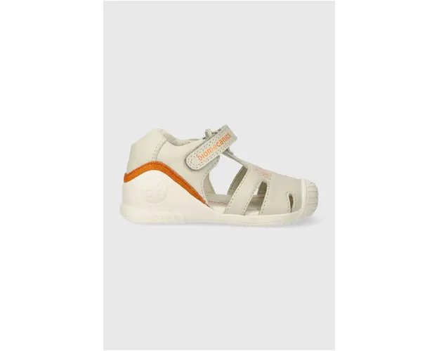 Biomecanics papuci din piele pentru copii culoarea gri