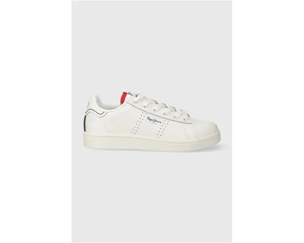 Pepe Jeans tenisi din piele copii PLAYER BASIC B culoarea alb