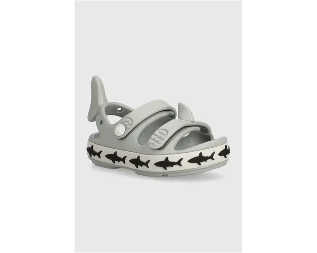 Crocs sandale copii Crocband Cruiser Shark SandalT culoarea gri