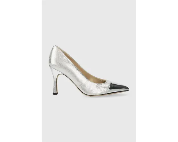 Custommade stilettos de piele Awa Twinkle culoarea argintiu, 000303014