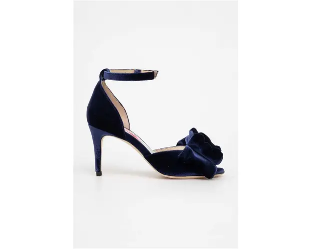 Custommade sandale Marita Velvet culoarea albastru marin, 998620031