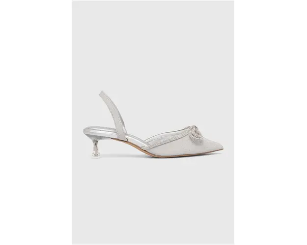 Aldo pantofi cu toc BOUCLETTA culoarea argintiu