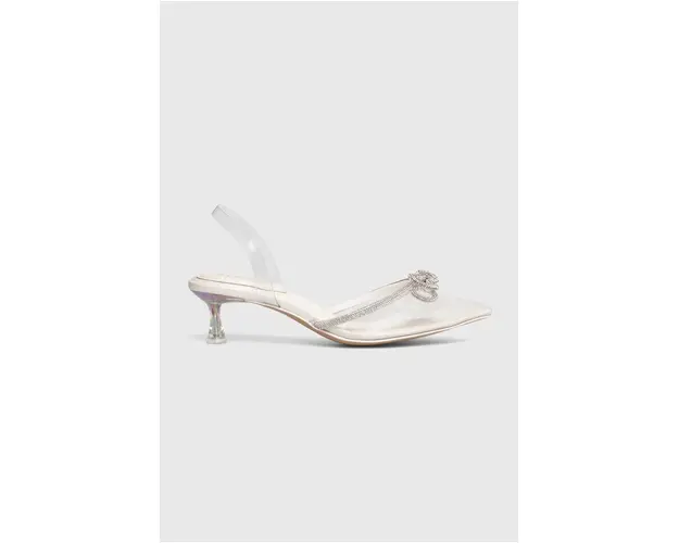 Aldo pantofi cu toc BOUCLETTA culoarea transparent