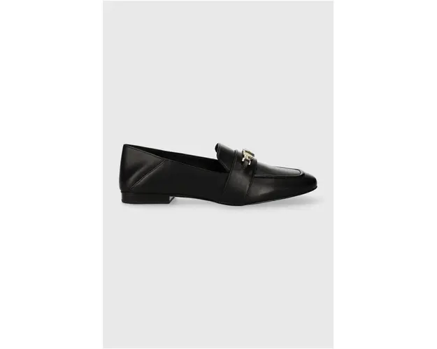MICHAEL Michael Kors mocasini de piele Tiffanie femei, culoarea negru, cu toc plat, 40H3TFFP1L