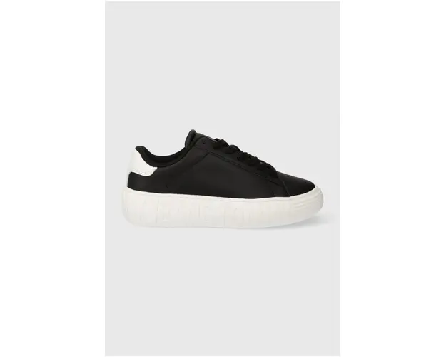 Tommy Jeans sneakers din piele TJW LEATHER CUPSOLE ESS culoarea negru, EN0EN02507