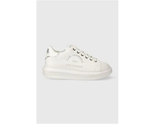 Karl Lagerfeld sneakers din piele KAPRI culoarea alb, KL62539F
