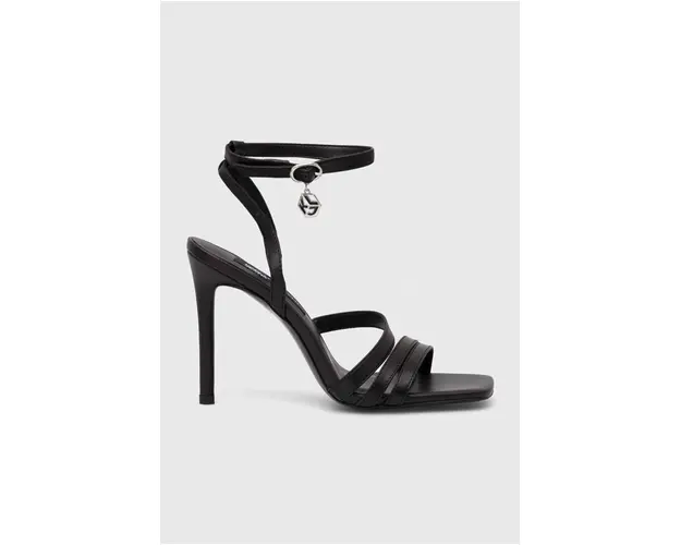 Karl Lagerfeld Jeans sandale de piele MANOIR culoarea negru, KLJ30001