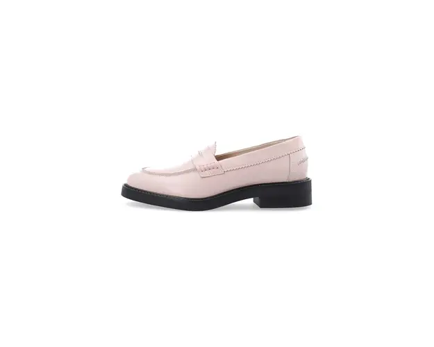 Bianco mocasini de piele BIAALMA femei, culoarea roz, cu toc plat, 11250989