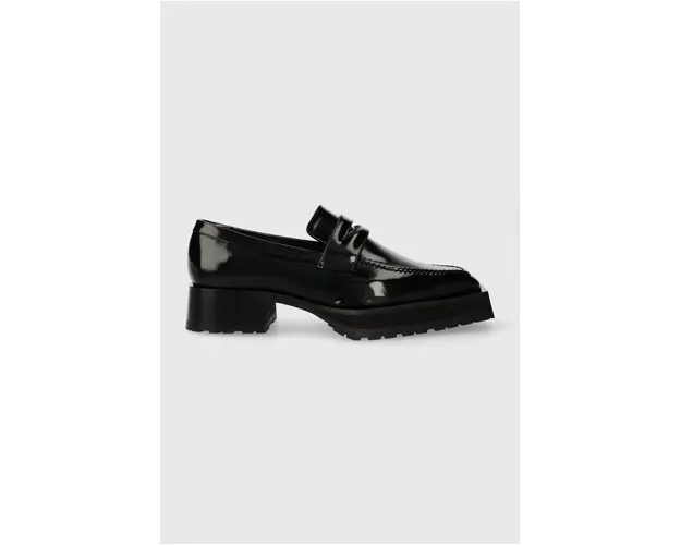 Stine Goya mocasini de piele Gurly femei, culoarea negru, cu platforma, SG5663