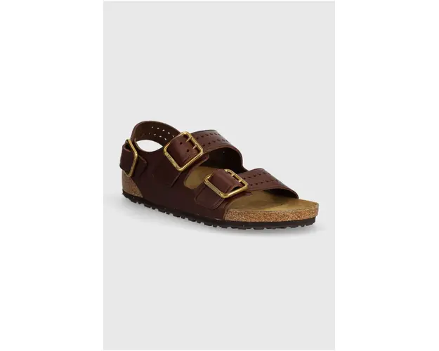Birkenstock sandale de piele Milano Bold Gap barbati, culoarea maro, 1023595