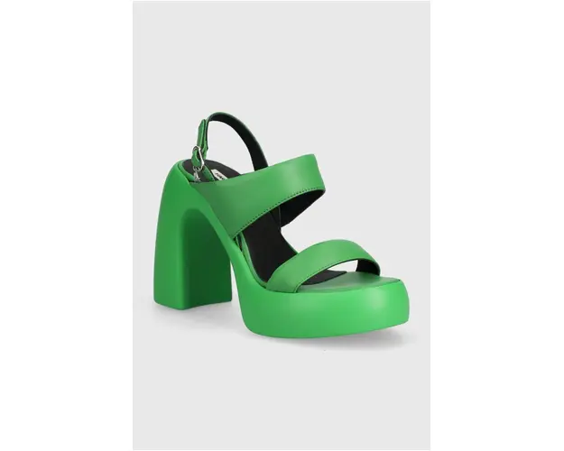 Karl Lagerfeld sandale de piele ASTRAGON HI culoarea verde, KL33724