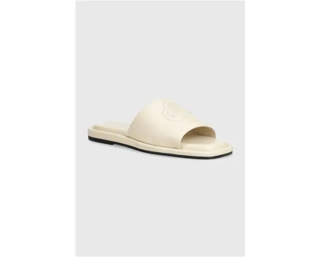 Gant slapi de piele Khiara femei, culoarea bej, 28561583.G125