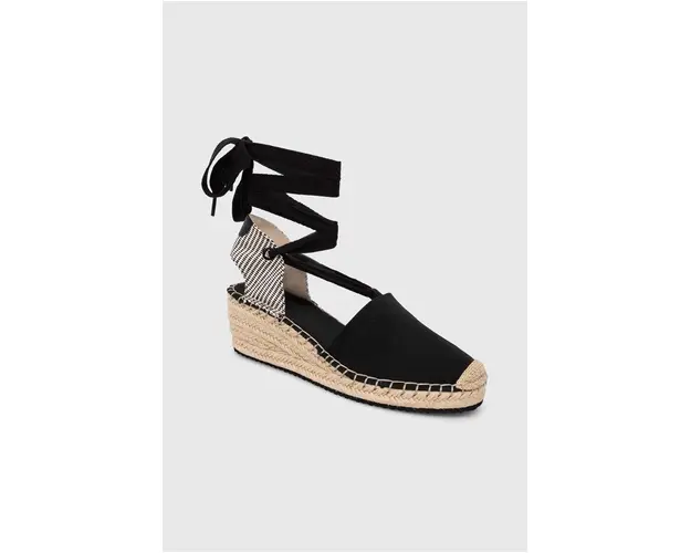 Gant espadrile Luliza culoarea negru, toc pana, 28568593.G00
