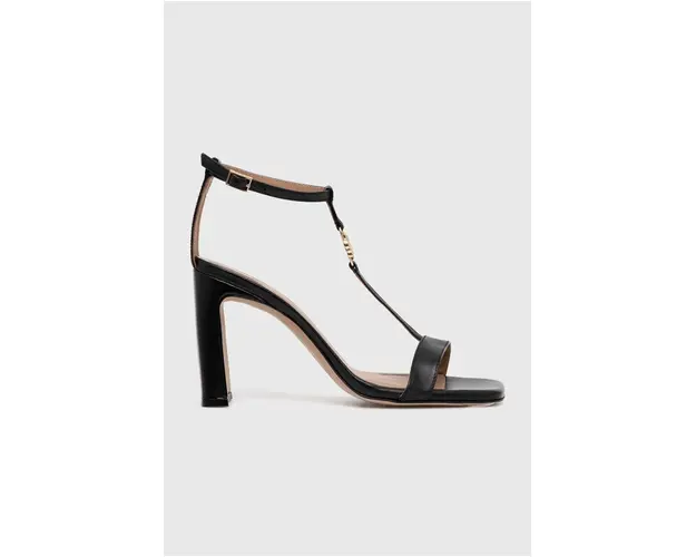 BOSS sandale de piele Rose culoarea negru, 50516203