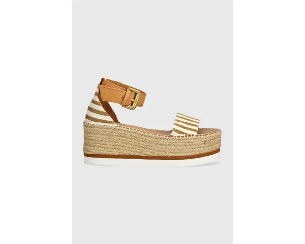 See by Chloé sandale Glyn culoarea maro, SB32201E