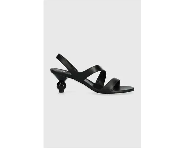 Weekend Max Mara sandale de piele Zigano culoarea negru, 2415521015600