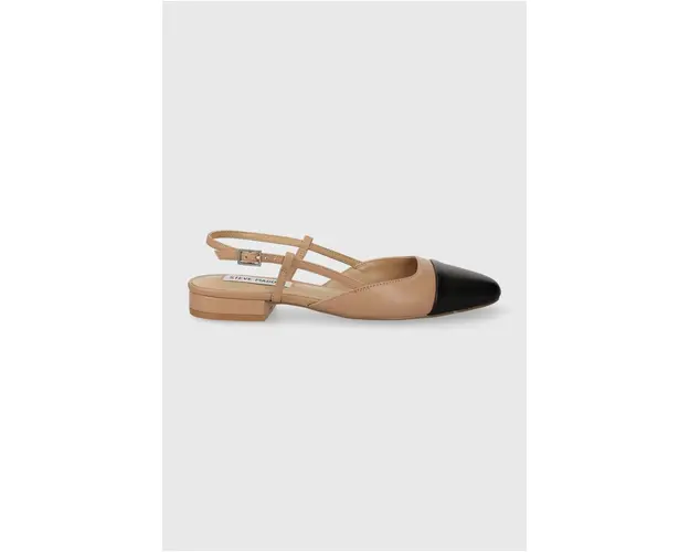 Steve Madden balerini de piele Belinda culoarea bej, cu toc deschis, SM11002823
