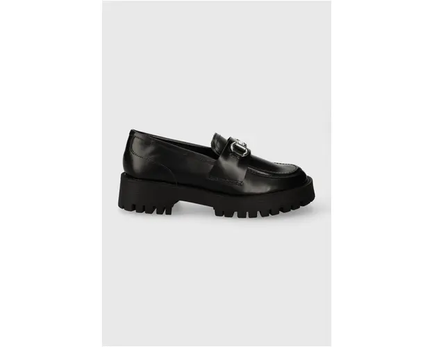 Steve Madden mocasini de piele Lando-CN femei, culoarea negru, cu platforma, SM11002936
