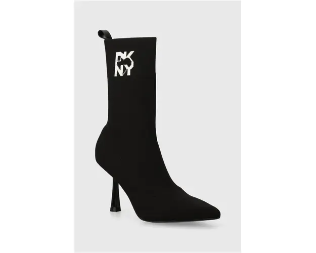 Dkny botine Sansa femei, culoarea negru, cu toc cui, K2490325