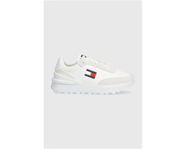 Tommy Jeans sneakers TJW TECH RUNNER ESS culoarea alb, EN0EN02511